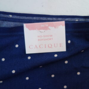 Cacique No-Show Boy shorts - Dark Blue Dots + Photos