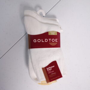 GoldToe Softwear Crew Socks white -1 pair