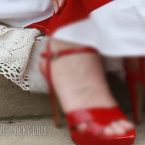 Red Heels Foot Photos - Set of 28